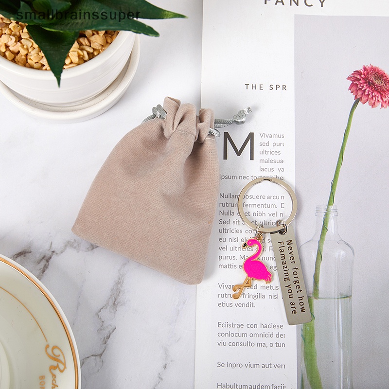 Smallbrainssuper Móc Chìa Khóa Bằng Thép Không Gỉ Mặt Chim Hồng Hạc Thời Trang Không Bao Giờ Quên Làm Quà Tặng Bạn Là Nhung Sáng Tạo SBS