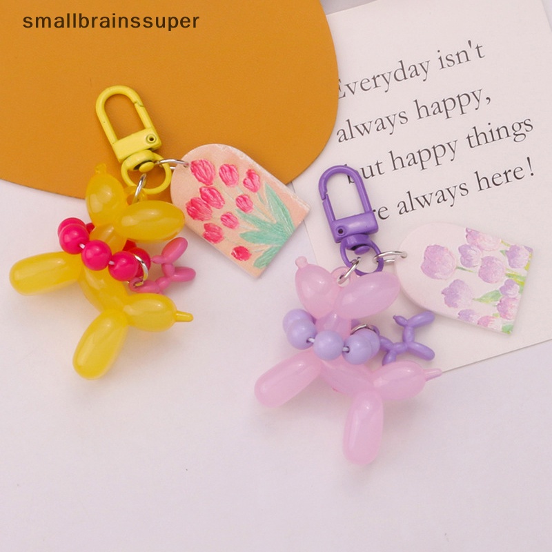 Móc Khóa Hình Chú Cún Và Bong Bóng Màu Kẹo Ngọt Thời Trang Dành Cho Nữ