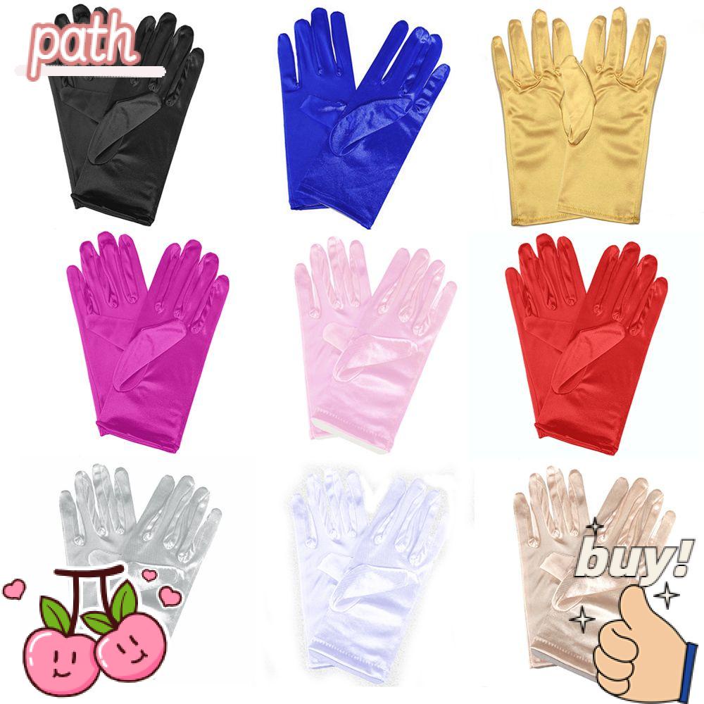 PATH Găng Tay Satin Co Giãn Phụ Kiện Cho Cô Dâu