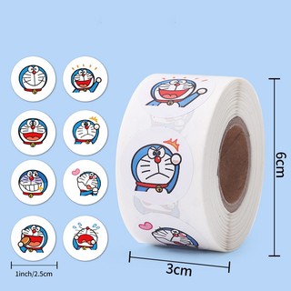 Cuộn 500 miếng dán trang trí in hình doraemon dễ thương