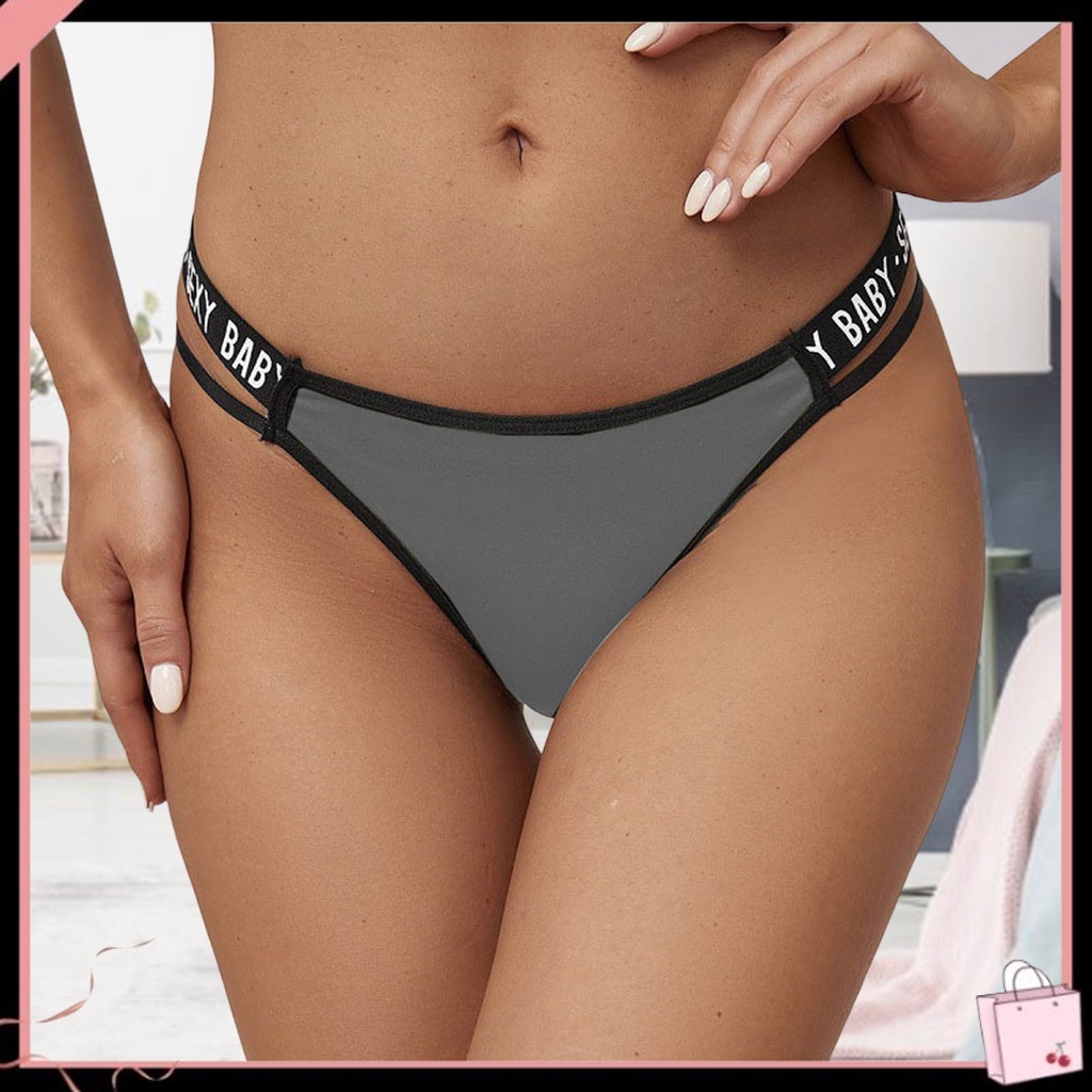 Quần Lót Lọt Khe Eo Thấp Dây In Chữ Quyến Rũ Cho Nữ