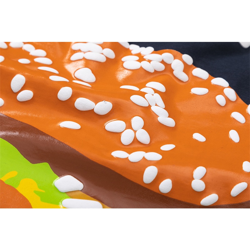 Bán Chạy Nhất Áo Thun Cotton Tay Ngắn CP534FM In Hình Hamburger Trên Ngực Plus Size Unisex