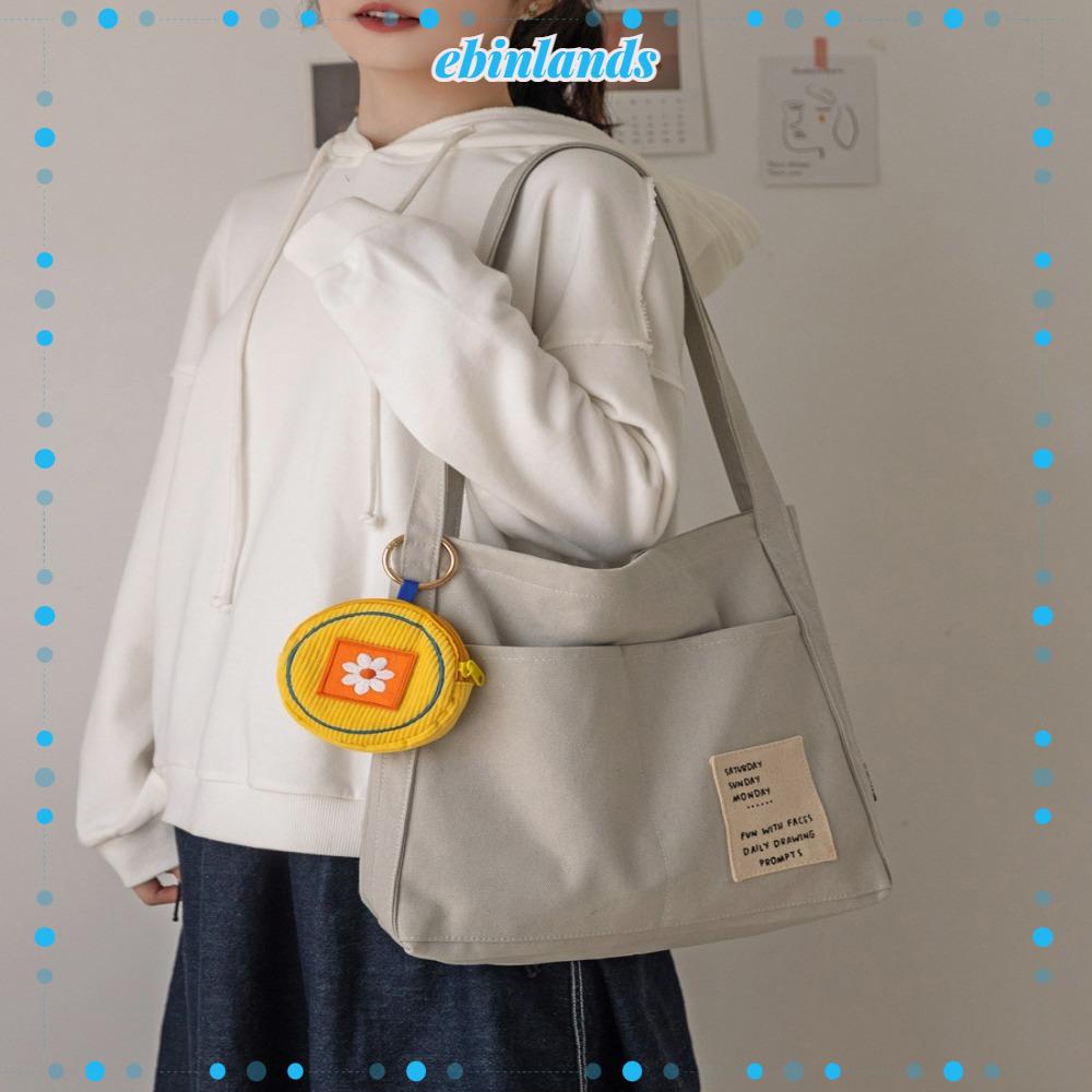 EBINLANDS Ví Túi Đựng Tai Nghe / Dây Cáp Thêu Họa Tiết Xinh Xắn Tiện Dụng