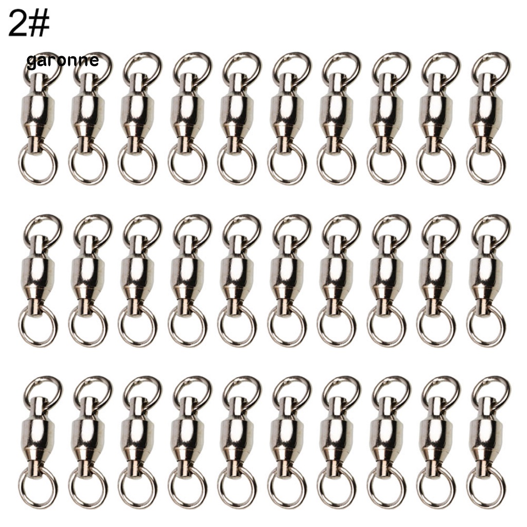 Gar Set 30 Vòng Nối Móc Câu Cá Đơn Giản Bằng Thép Không Gỉ