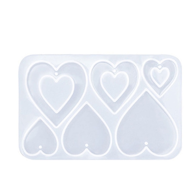 Sa Khuôn Làm Bông Tai Hình Trái Tim Bằng Nhựa Resin DIY