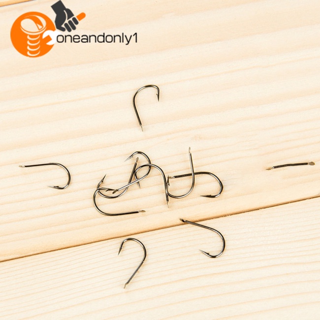 Set 11 Lưỡi Câu Cá Bằng Thép Carbon Màu Vàng Đen Chất Lượng Cao