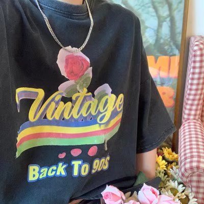 Áo nam Tay Ngắn Dáng Rộng Phong Cách Hàn Quốc Mới