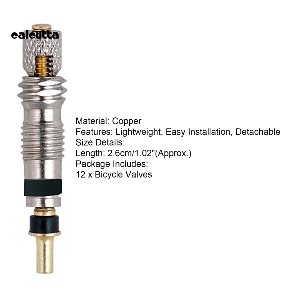 Bộ 12 Lõi Van Xe Đạp Có Thể Tháo Rời Độ Cứng Cao Trọng Lượng Nhẹ