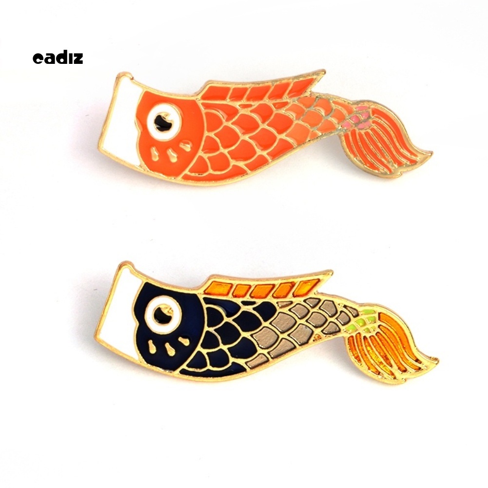 Trâm Cài Áo Hình Cá Koi Tráng Men Nhiều Màu Sắc