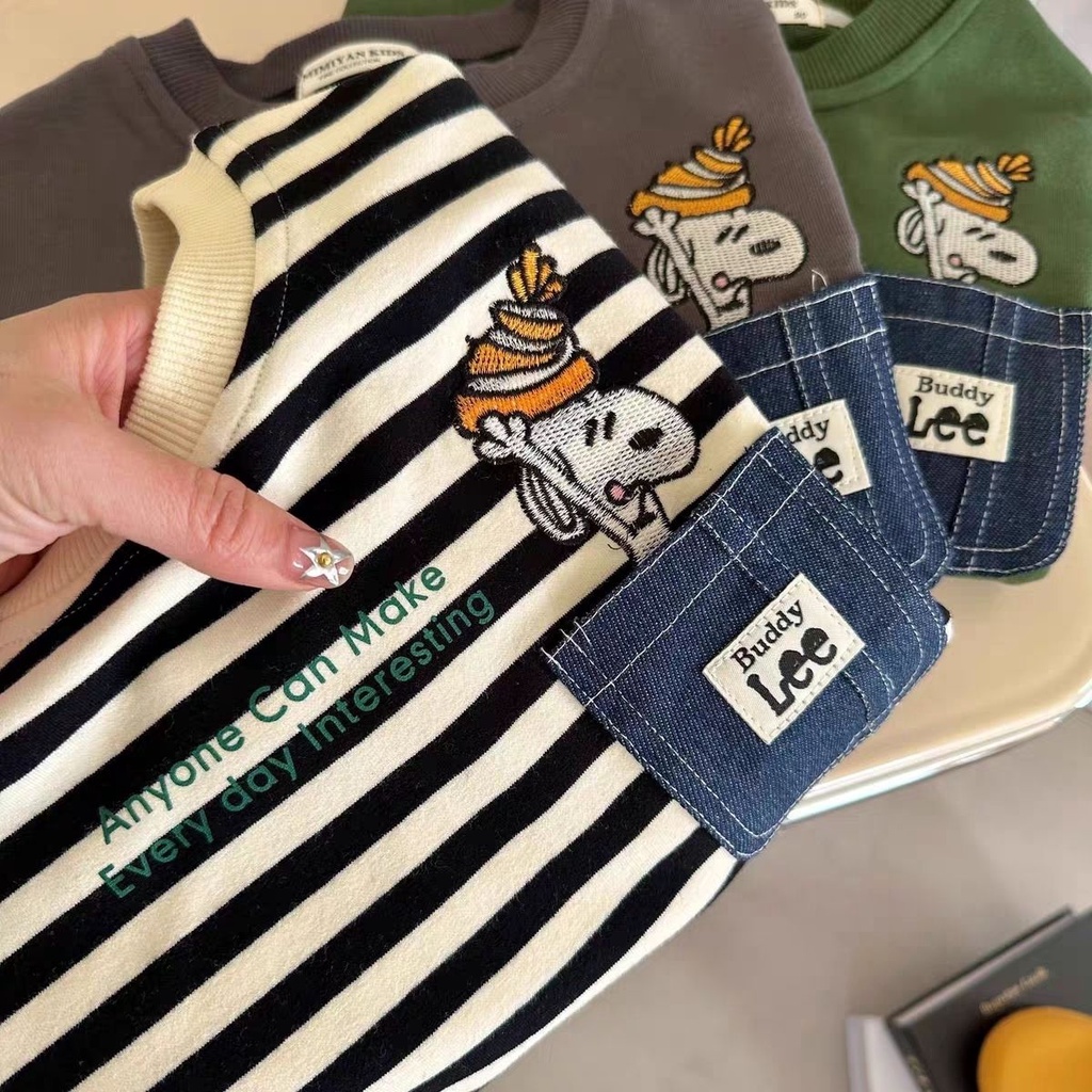 Áo Sweater Tay Dài Phong Cách Hàn Quốc Thời Trang Xuân Thu Cho Bé Trai