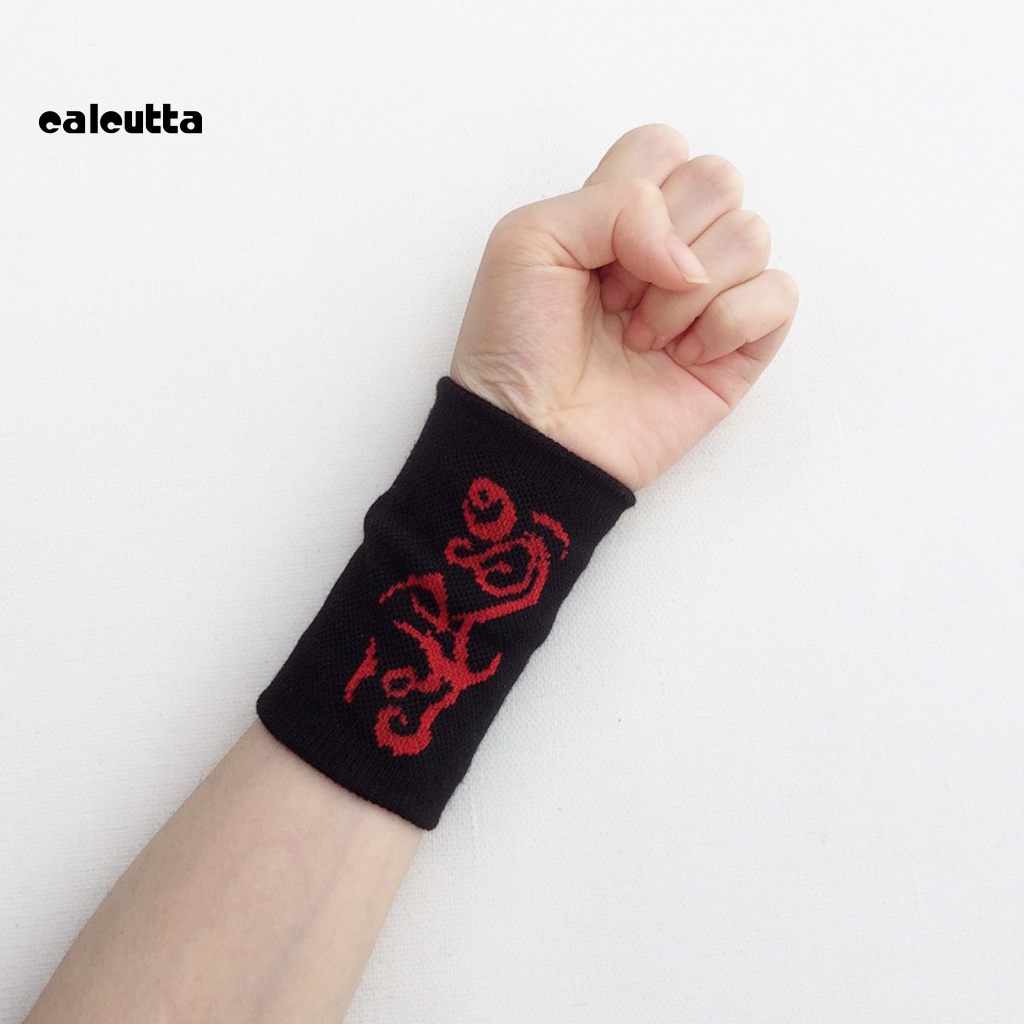 [calcutta] 1 Cặp Băng Quấn Bảo Vệ Cổ Tay Co Giãn Tốt Thoáng Khí In Họa Tiết Thể Thao Thông Dụng