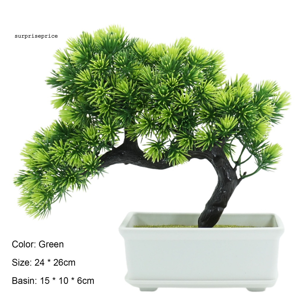1 Bộ Chậu Cây Bonsai Giả Bằng Nhựa Dùng Trang Trí Nhà Cửa