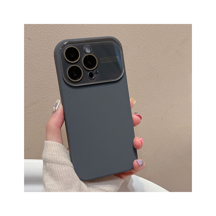 Ốp Điện Thoại Silicon Màu Trơn Chống Rơi Chống Sốc Bảo Vệ Ống Kính Máy Ảnh Cho iPhone 14 Plus 13 12 11 Pro Max