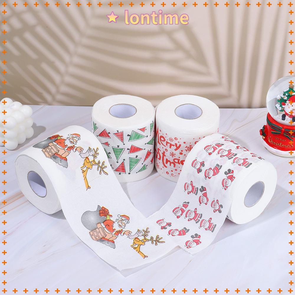 LONTIME Cuộn Giấy Vệ Sinh In Hình Ông Già Noel Trang Trí Nhà Cửa