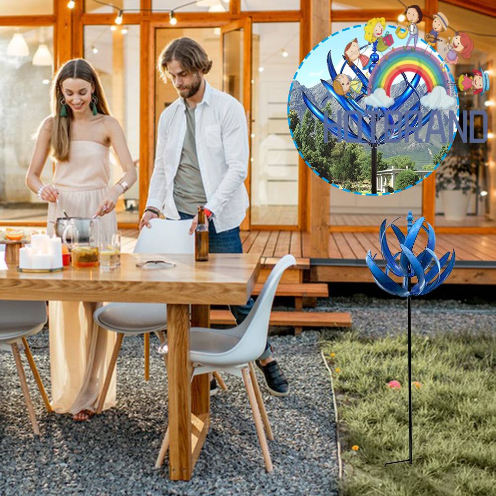 Cối Xay Gió Xoay 360 Độ Trang Trí Sân Vườn