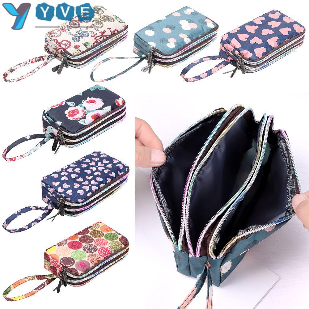 YVE Ví Cầm Tay Ba Ngăn Chống Thấm Nước Thời Trang Dành Cho Nữ