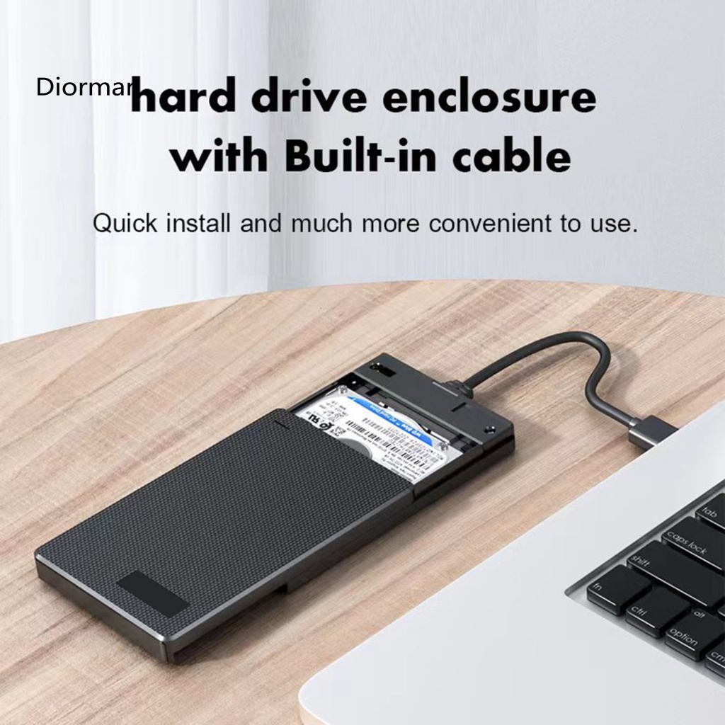 Hộp Đựng Ổ Cứng SSD 25 Inch Chống Sốc Tốc Độ Cao Kèm Cáp Tích Hợp SATA Sang Usb 30