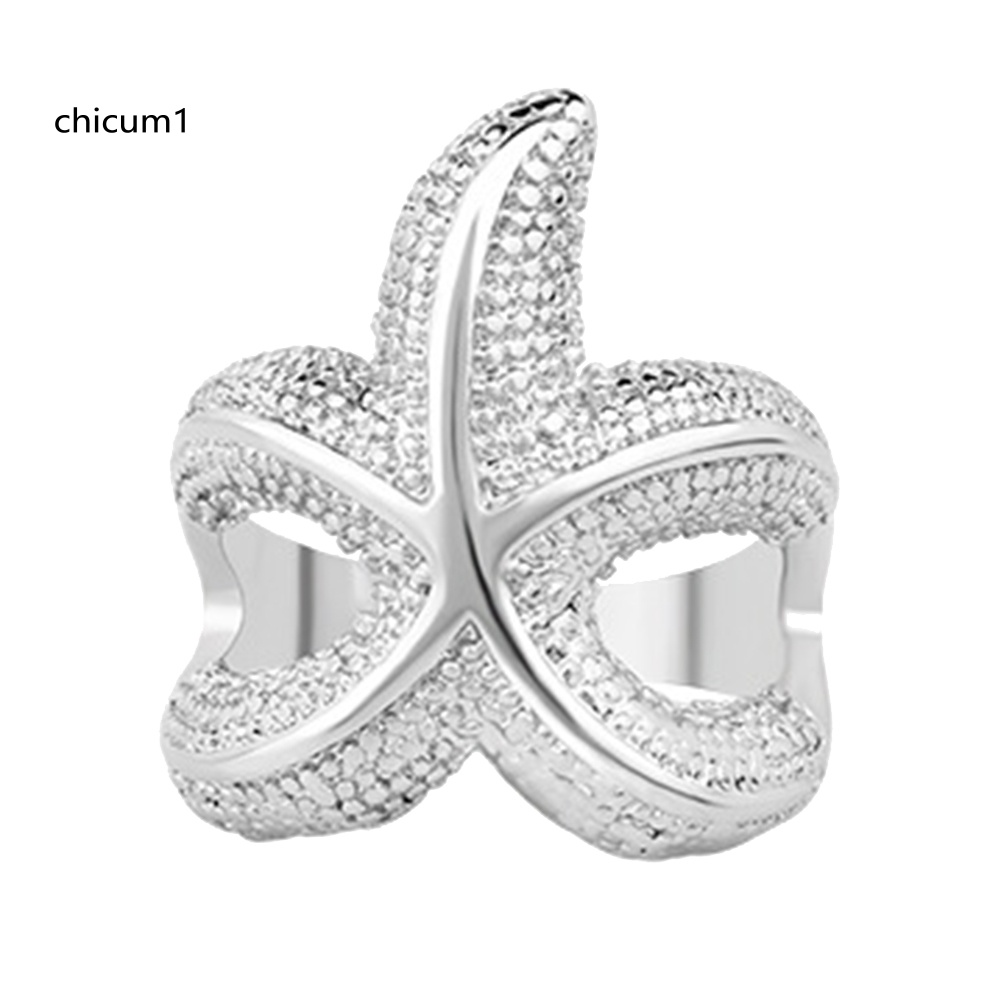 Nhẫn Mạ Bạc Hình Sao Biển Thời Trang Cho Nữ