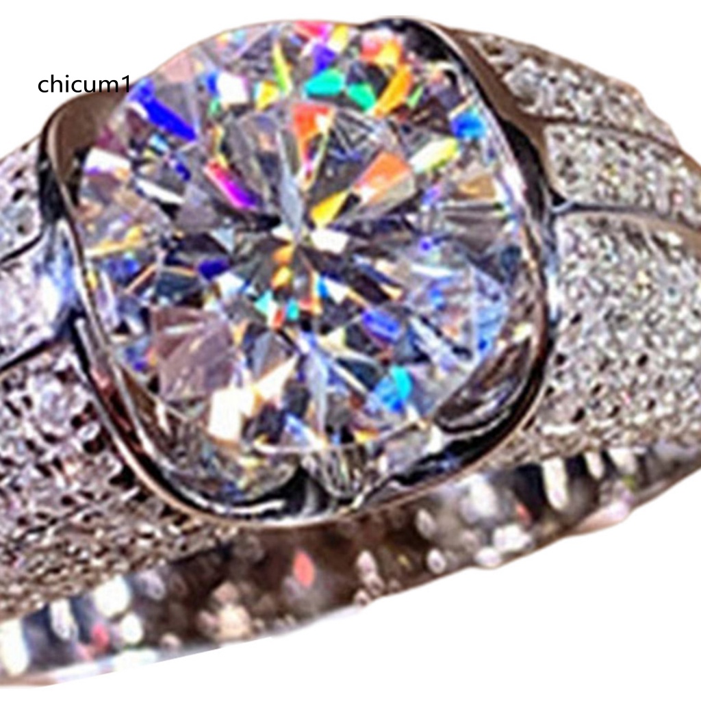 Nhẫn Hợp Kim Đính Đá Zircon Kiểu Dáng Đơn Giản Cho Nữ