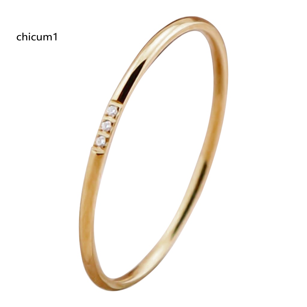 Nhẫn Thép Titan Không Gỉ Màu Sắc Sống Động Cho Nữ