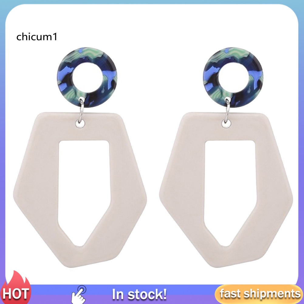 Khuyên Tai Dài Acrylic Thời Trang Cho Nữ