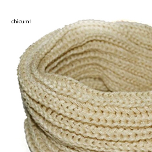 Khăn Choàng Cổ Dệt Kim Màu Trơn Thời Trang Thu Đông Cho Nam Và Nữ