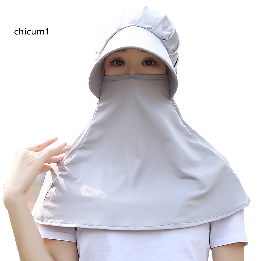 Mũ Che Mặt Vành Rộng Chống Tia UV Màu Trơn Có Thể Gấp Gọn Dành Cho Người Lớn Và Trẻ Em