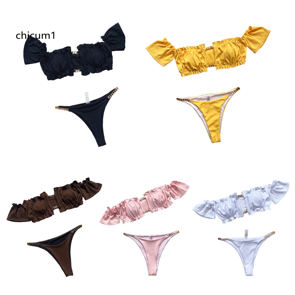 Set Bikini 2 Mảnh Màu Sắc Thời Trang Gợi Cảm Cho Nữ