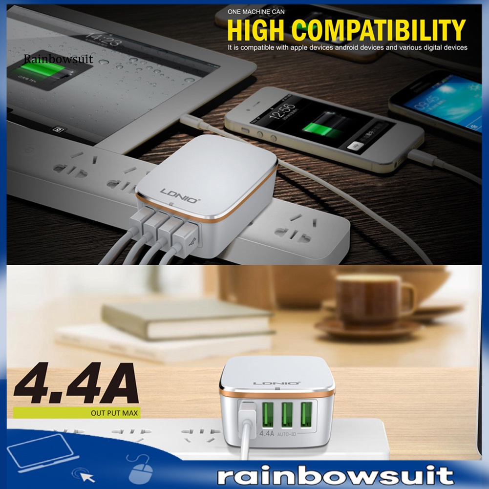 Củ Sạc LDNIO A4404 44A AC 4 Cổng USB Tiện Dụng Khi Đi Du Lịch