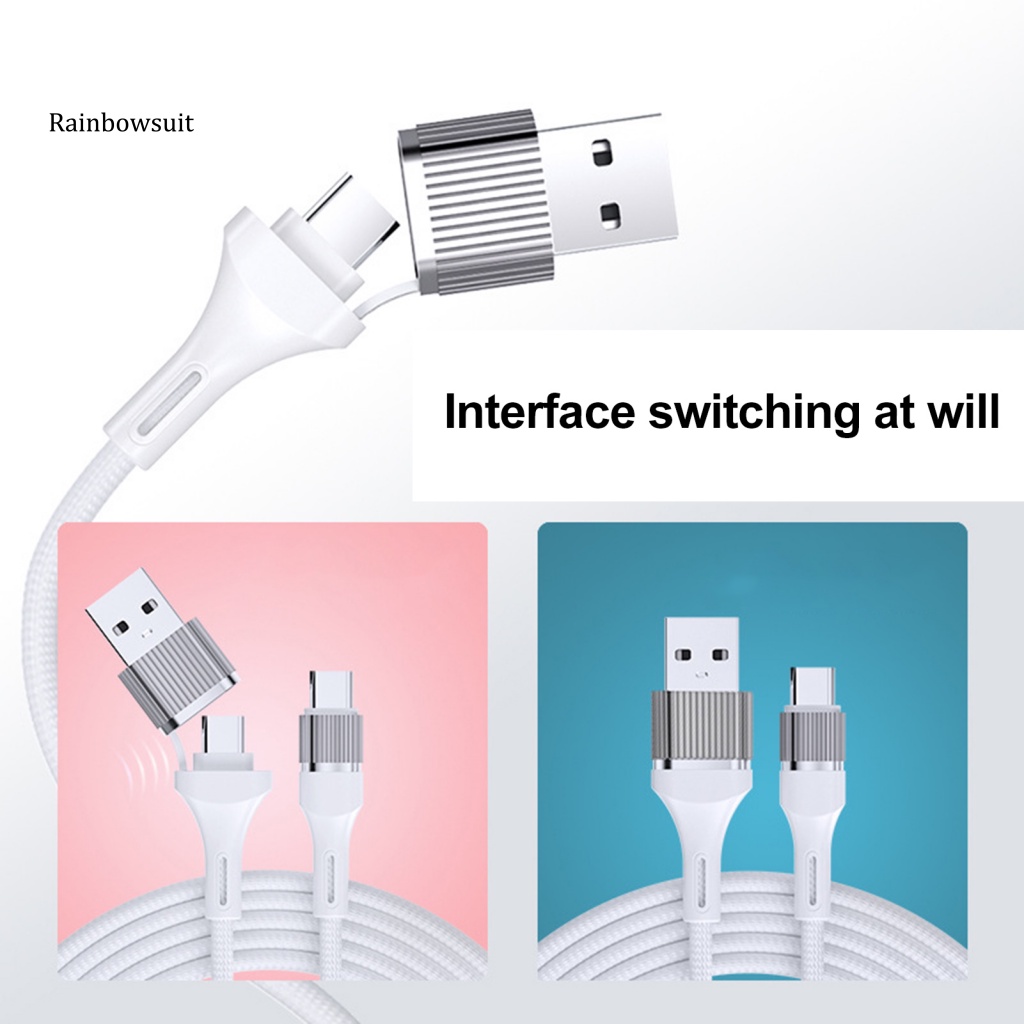 Dây Cáp Sạc Nhanh PD 60W USB Type-C Sang Type-C 2 Trong 1 Cho Điện Thoại Di Động