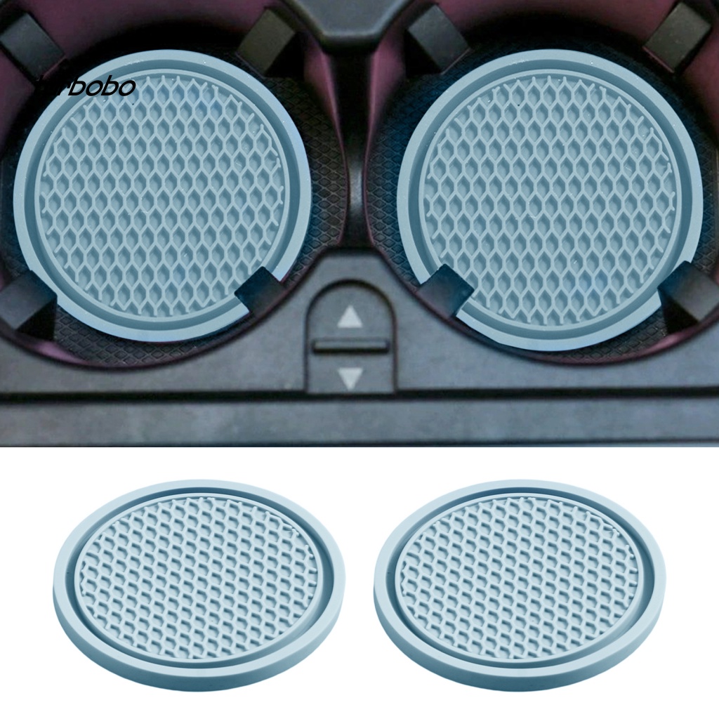 Set 2 Miếng Lót Ly Mềm Mại Chống Trượt Thiết Kế Kiểu Tổ Ong Tiện Lợi Cho Xe Hơi