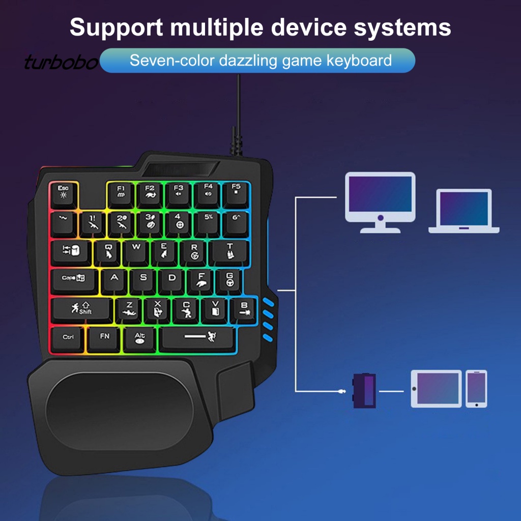 1 Bộ Bàn Phím Và Chuột 35 Phím Có Đèn Nền RGB Giao Diện USB Thiết Kế Nhỏ Gọn Tiện Dụng Cho Game Thủ