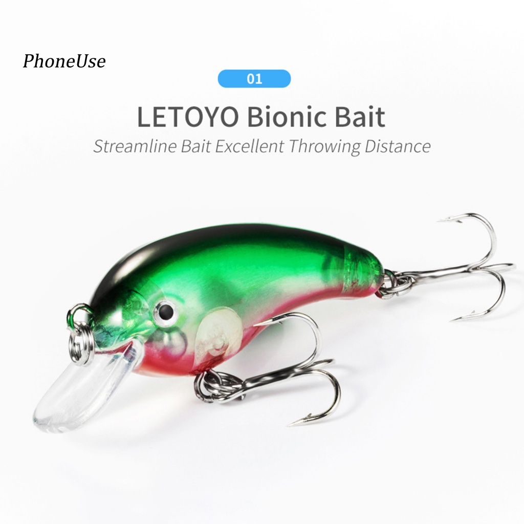 Mồi Câu Cá Nổi 3D Bằng Nhựa PU 55mm / 56g Chống Nước Có Móc Treble