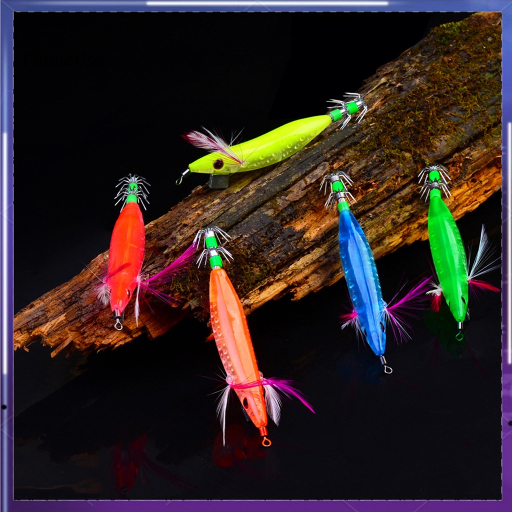 Pu Set 5 Mồi Giả Nhử Cá Hình Quả Chuối Bằng Nhựa 10cm / 81g