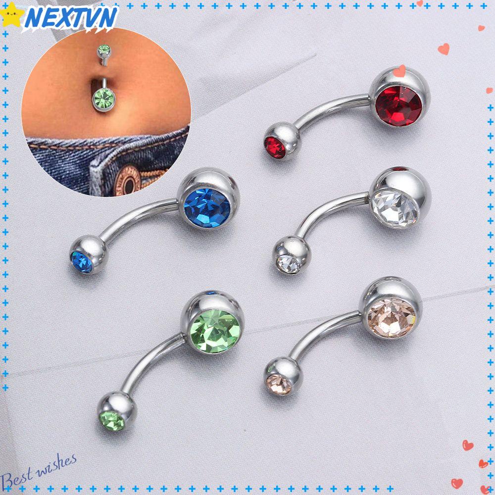 NEXTVN Khuyên RốN Unisex ĐíNh Đá BằNg ThéP Y Tế