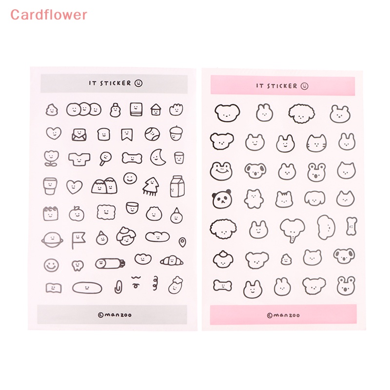 Bộ 10 Miếng Dán Trang Trí Điện Thoại / Sổ Tay Hình Động Vật Mini Dễ Thương