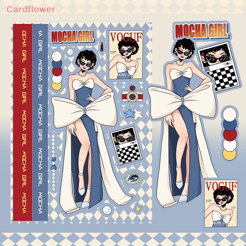 Bộ 8 Miếng Dán Chống Nước Trang Trí Laptop / Sổ Tay / Ván Trượt / Điện Thoại / Đồ Chơi Trẻ Em Mẫu Mới