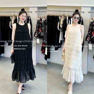 Siuu phẩm váy suông ren maxi sát nách chân đuôi cá so hott Hàng freesize