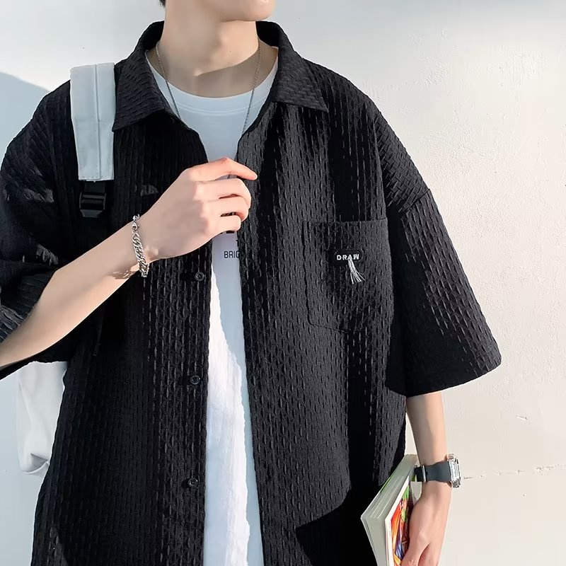 Áo Sơ Mi Cotton Tay Ngắn Phong Cách Morima Group Mỹ Tinh Tế Cao Cấp Dễ Phối Đồ Thời Trang Cho Nam