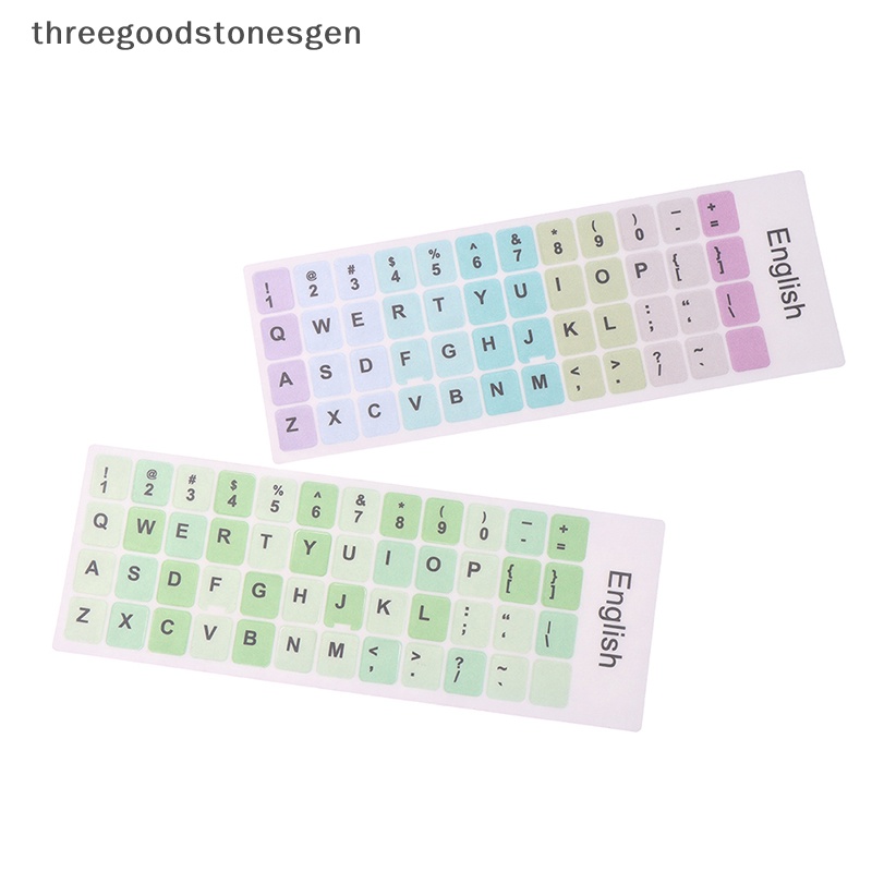 1 Miếng Dán Bàn Phím Máy Tính In Chữ Tiếng Anh Màu Sắc Macaron Dễ Thương