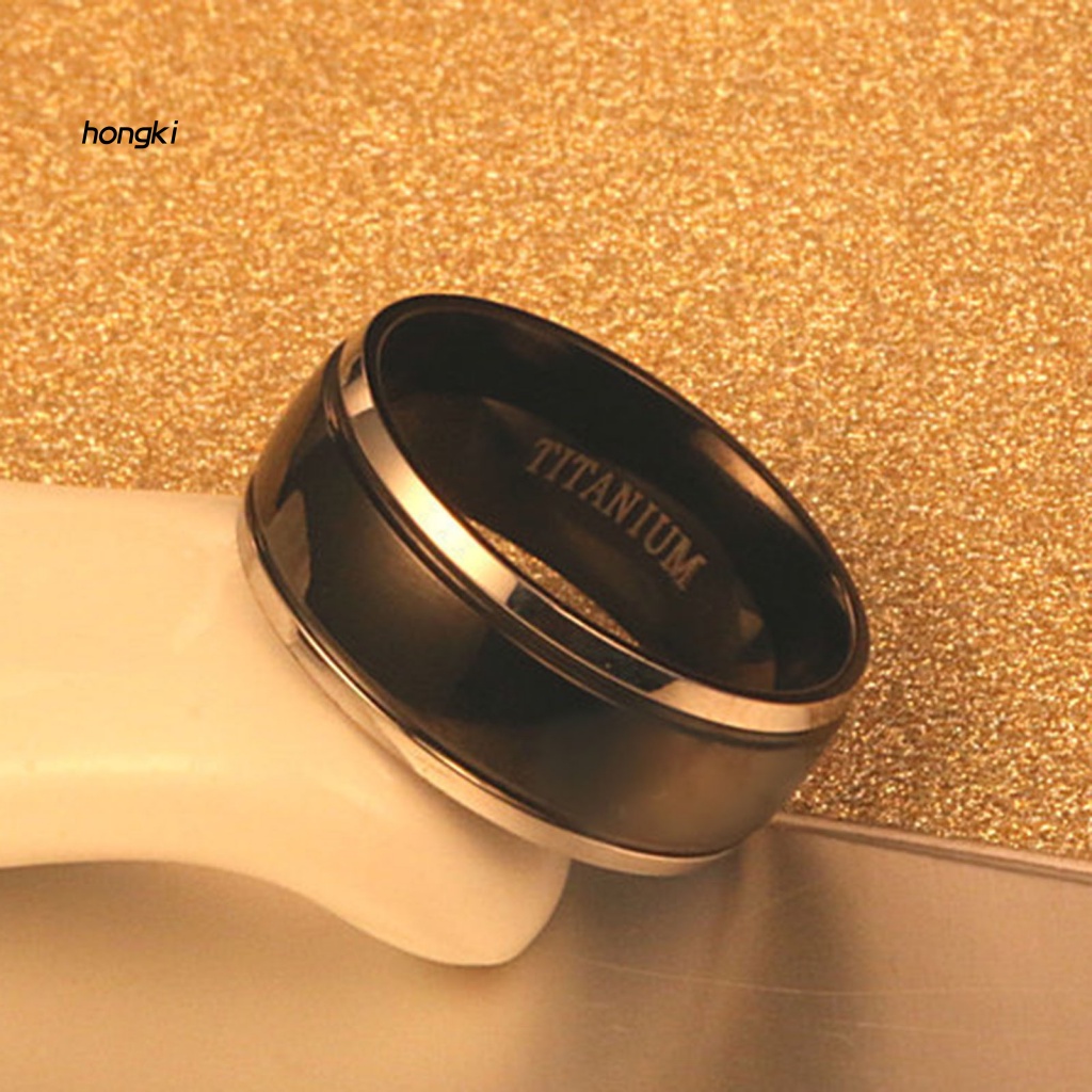 Nhẫn CướI Kim LoạI Kí Tự Chữ Cá TíNh 8mm Cho Nam