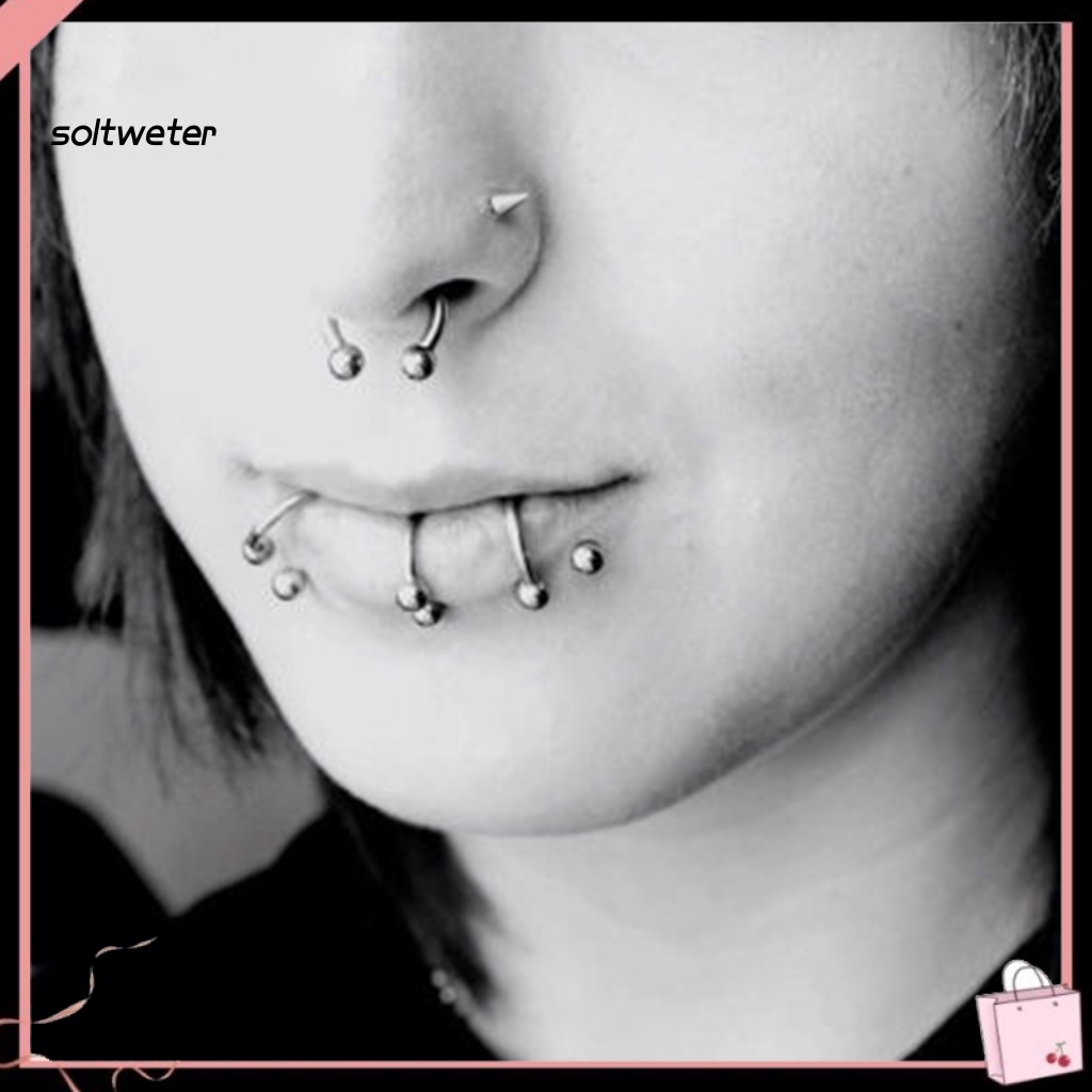 Bộ 15 / 60 / 85 Khuyên Xỏ Cơ Thể Bằng Thép Không Gỉ 316L Thời Trang