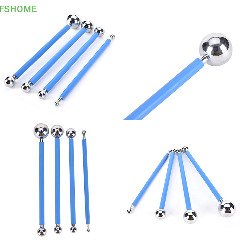 Fshome Set 4 Que Làm Bánh Tráng Miệng Bằng Thép Không Gỉ Trang Trí Đẹp Mắt