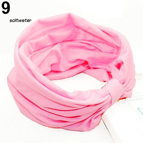 Băng Đô Cài Tóc Bản Rộng Co Giãn Thời Trang Cho Nữ Tập Yoga / Gym