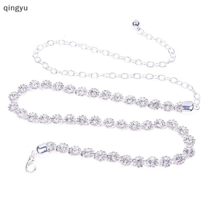 Thắt Lưng Dây Xích Trong Suốt Đính Đá Trang Trí Mới Cho Nữ