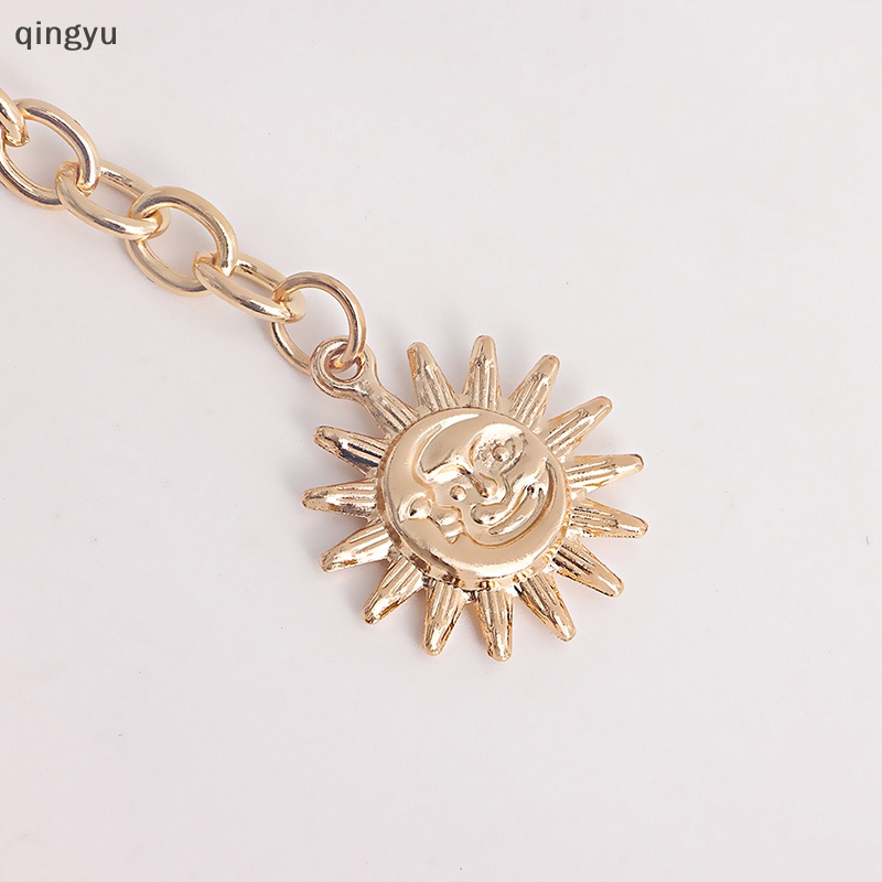 Thắt Lưng Nhiều Lớp Hình Mặt Trăng Mặt Trời Phối Dây Xích Kim Loại Phong Cách Punk Gothic Hàng Mới Dành Cho Bạn Nữ