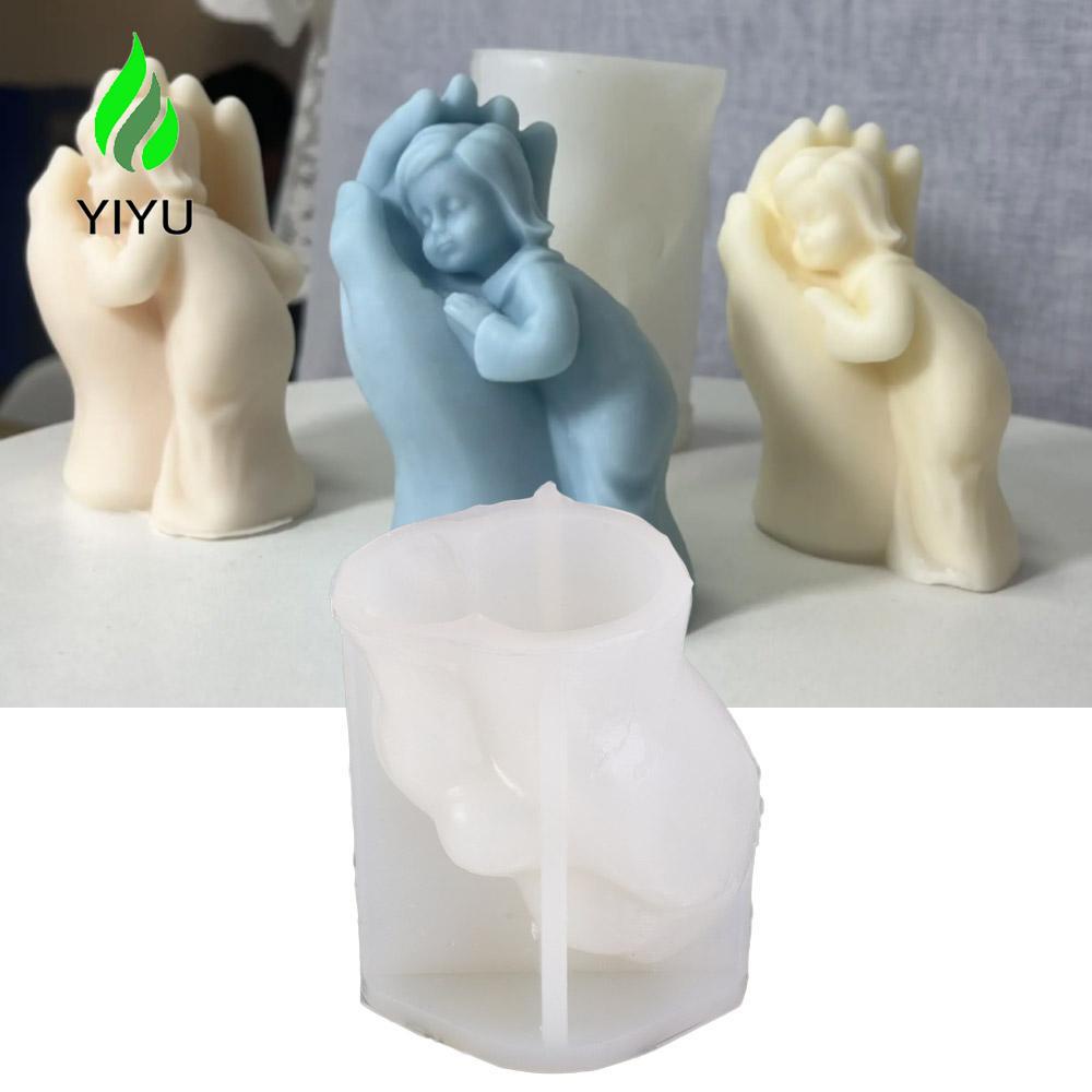 YIYU Khuôn Làm Nến Thơm Bằng Silicone Hình Bàn Tay Của Mẹ