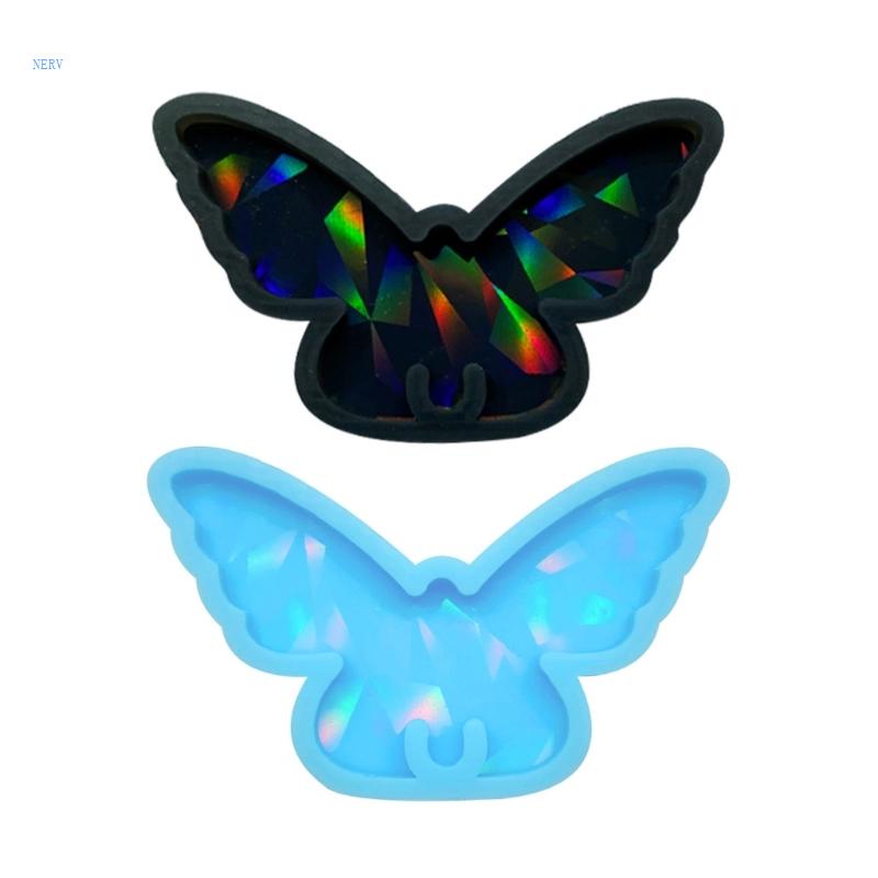 Khuôn Silicone Làm Móc Khóa Hình Bươm Bướm DIY