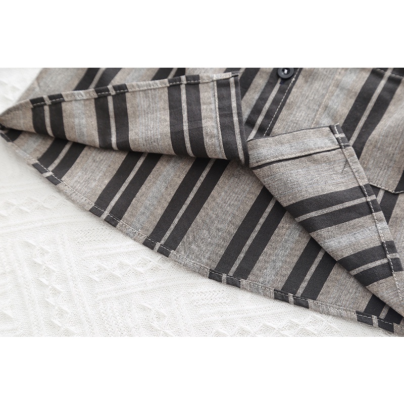 Áo Sơ Mi Nam Dài Tay Kẻ Sọc Cổ Điển Mùa Xuân Hàn Quốc Mới 2023