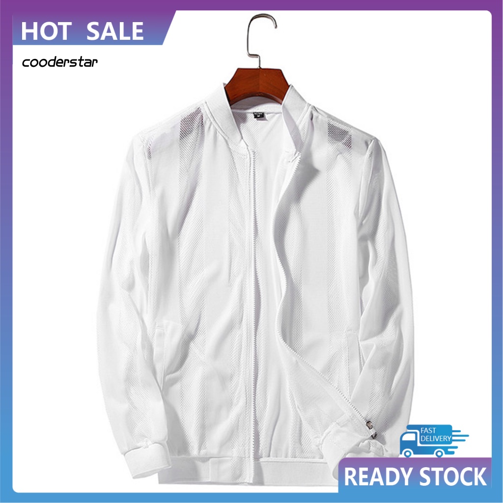 Áo Khoác Chống Nắng Cổ Đứng Siêu Mỏng Thoáng Khí Thời Trang Đường Phố Cho Nam